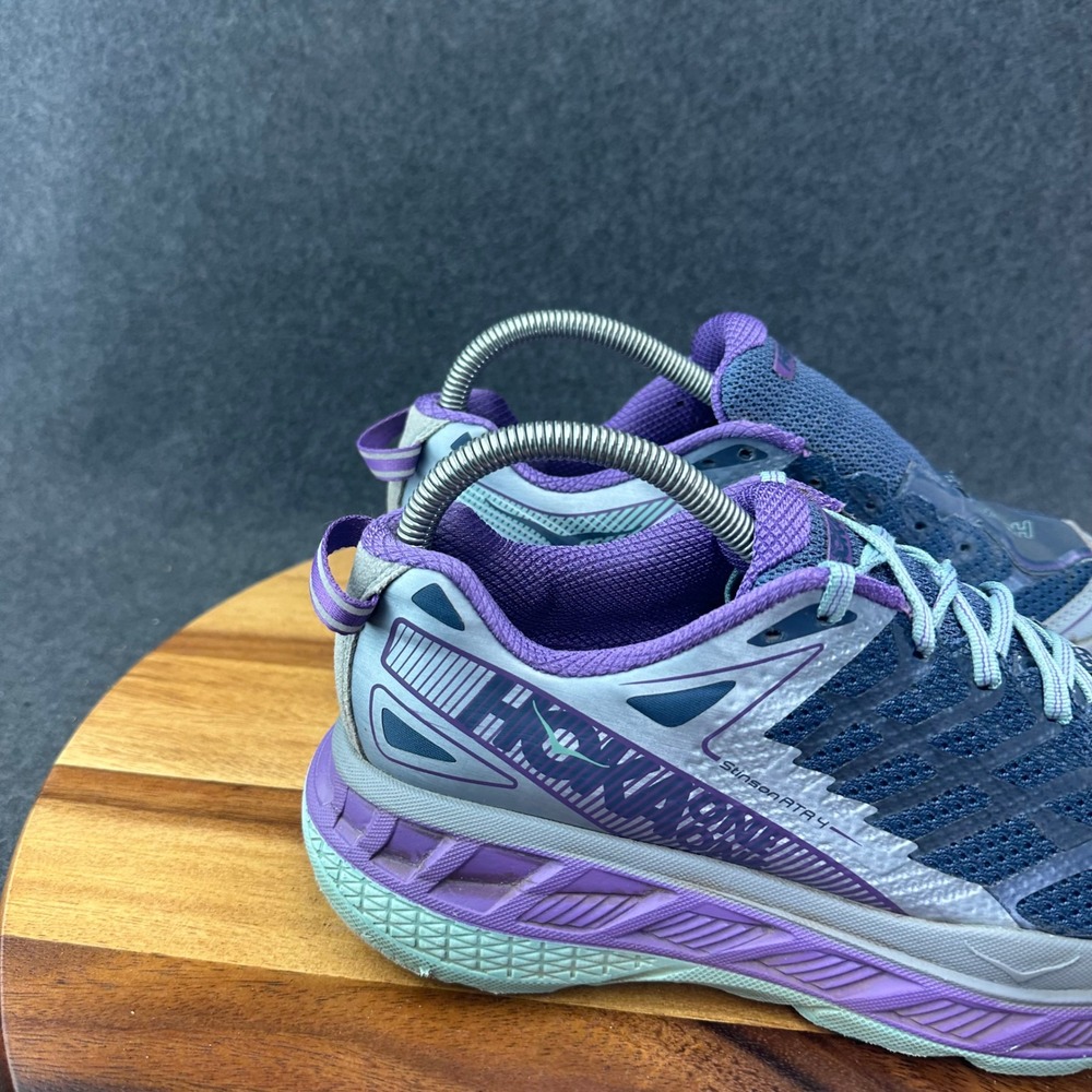 Hoka One One Stinson ATR 4 Womens 7.5 Running Shoes Navy Violet 1016789 TVIN - Picture 3 of 16